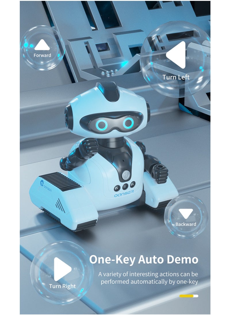 Candy Wish 2.4G Intelligent Interactive Robot Toys for Kids, Rechargeable Remote Control Emo Robots with Gesture Sensing, Fun Recording and Shining LED Eyes, RC Robot Toys Gifts for all ages Boys Girls