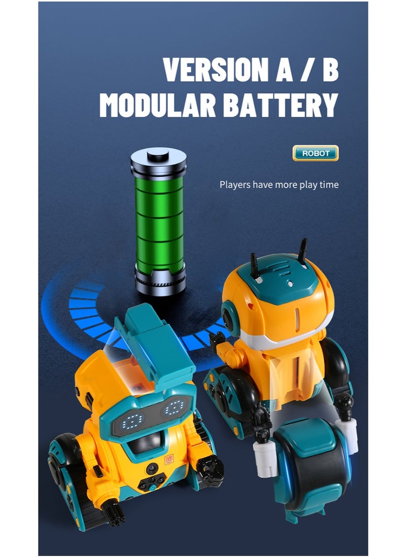 Intelligent Programming Robot DIY Assembly with Infrared Sensor 2.4G Wireless Remote Control Cute Toy Gift for Kids