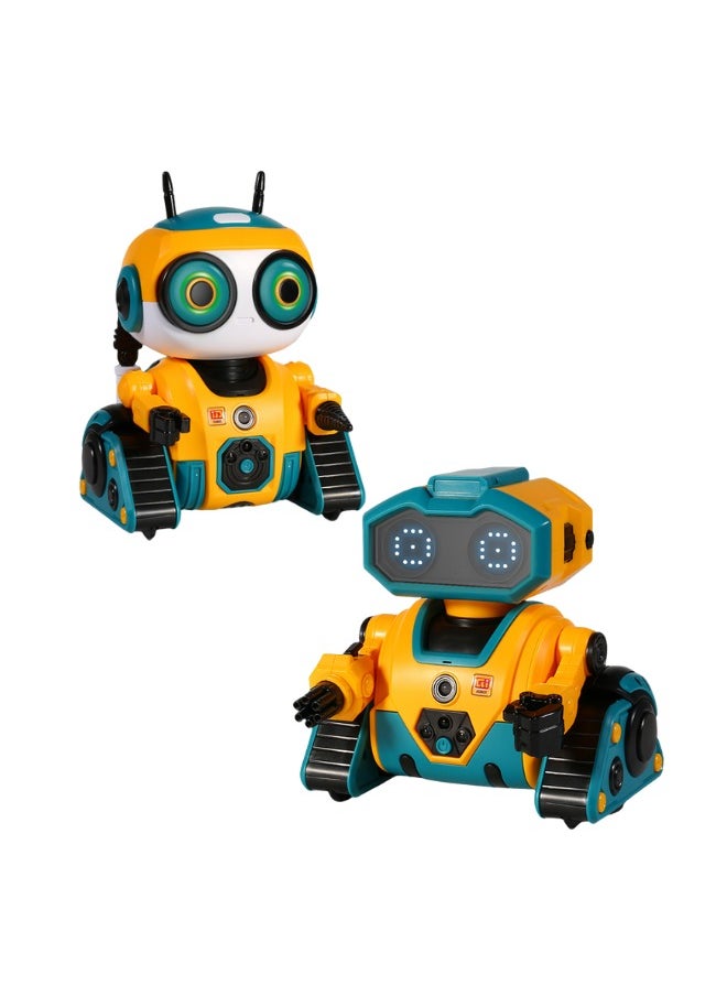 Intelligent Programming Robot DIY Assembly with Infrared Sensor 2.4G Wireless Remote Control Cute Toy Gift for Kids