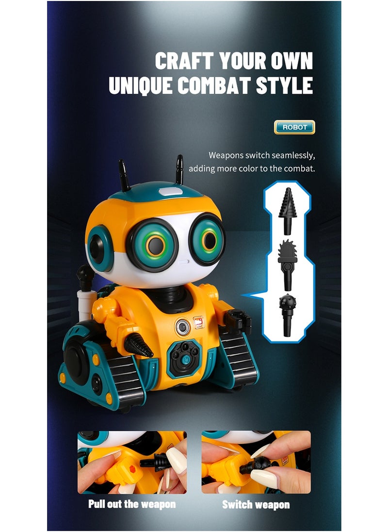 Intelligent Programming Robot DIY Assembly with Infrared Sensor 2.4G Wireless Remote Control Cute Toy Gift for Kids