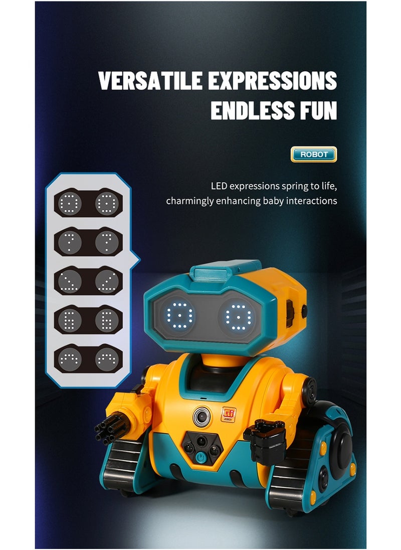 Intelligent Programming Robot DIY Assembly with Infrared Sensor 2.4G Wireless Remote Control Cute Toy Gift for Kids