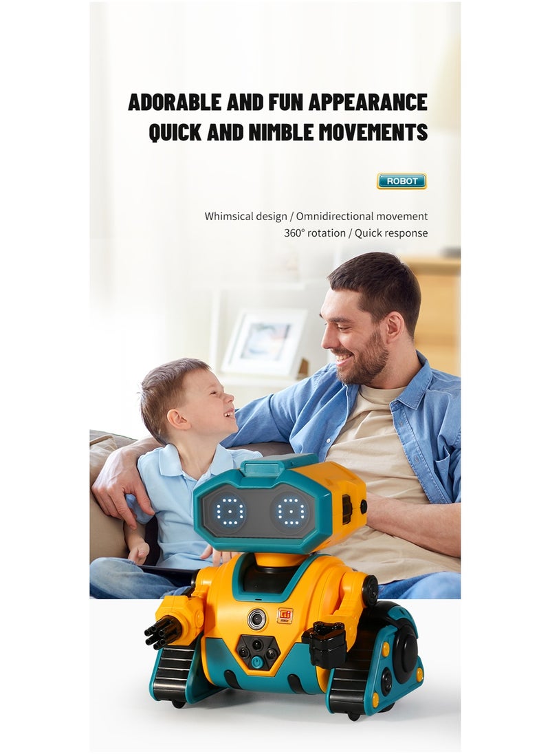 Intelligent Programming Robot DIY Assembly with Infrared Sensor 2.4G Wireless Remote Control Cute Toy Gift for Kids