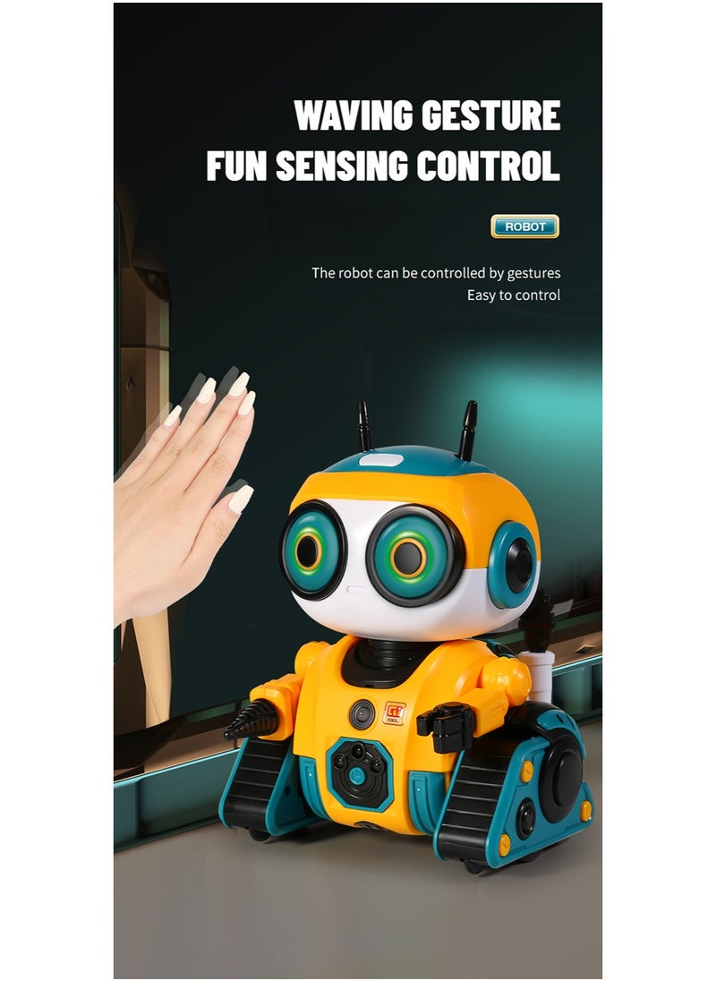 Intelligent Programming Robot DIY Assembly with Infrared Sensor 2.4G Wireless Remote Control Cute Toy Gift for Kids