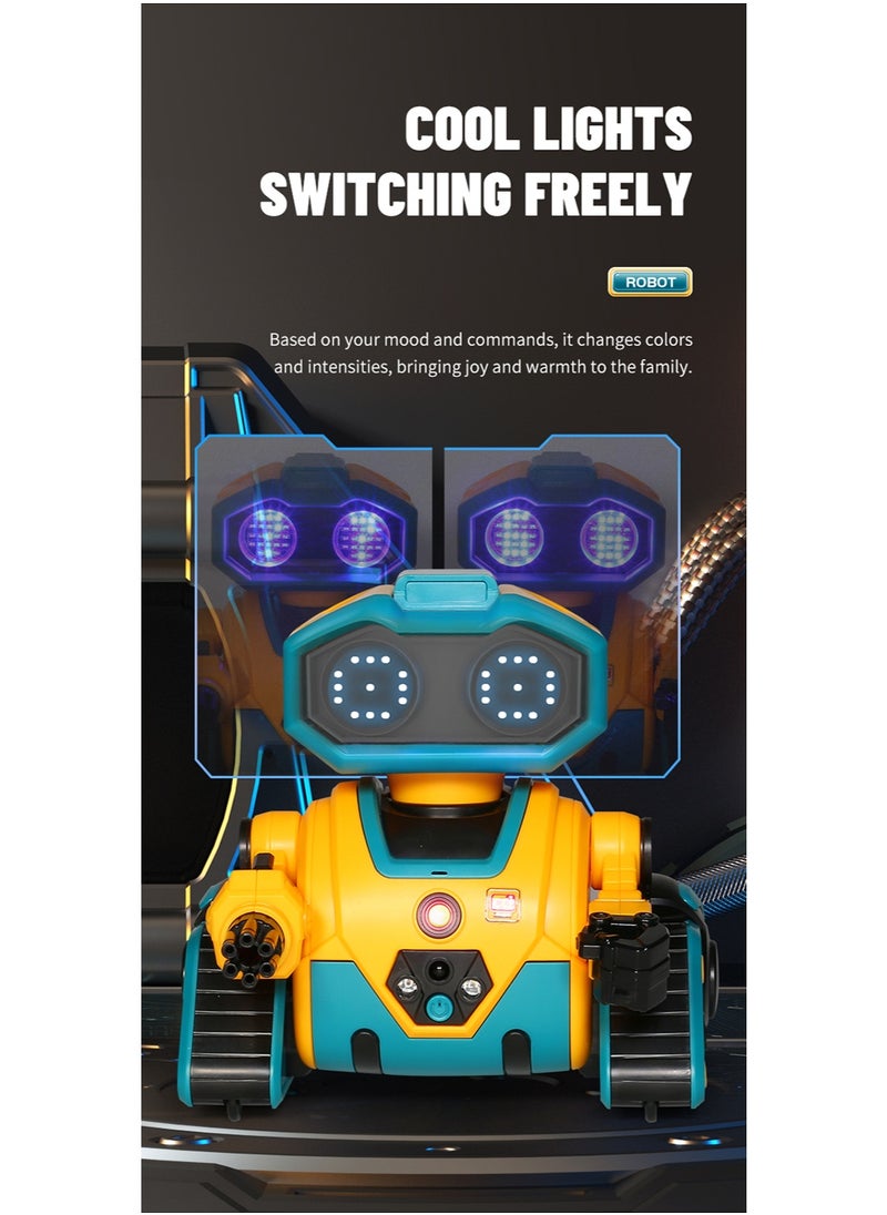 Intelligent Programming Robot DIY Assembly with Infrared Sensor 2.4G Wireless Remote Control Cute Toy Gift for Kids