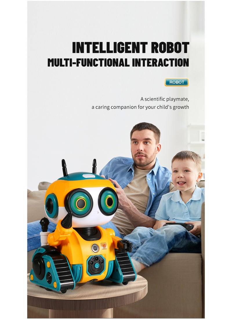 Intelligent Programming Robot DIY Assembly with Infrared Sensor 2.4G Wireless Remote Control Cute Toy Gift for Kids