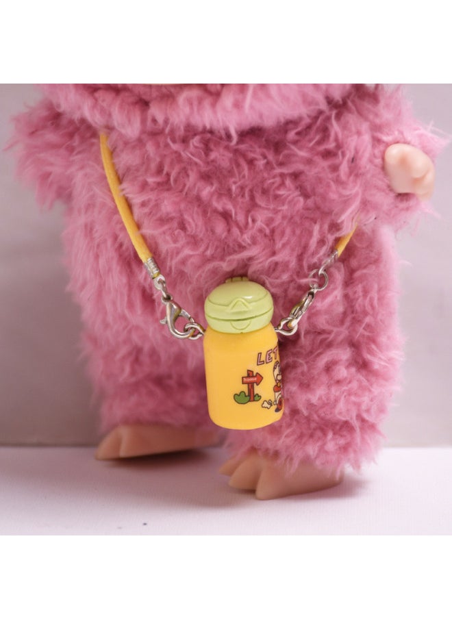 The First And Second Generation Labubu Sit Party Baby Clothes Accessories Small Cup Satchel 17cm Blind Box Cloth Clothes Accessories-Specifications:The First And Second Generation Labubu Baby Cloth Accessories And Cloth Accessories [doll Not Included]-Color:Pink And Green Thermos Cup [buy One Get One Free