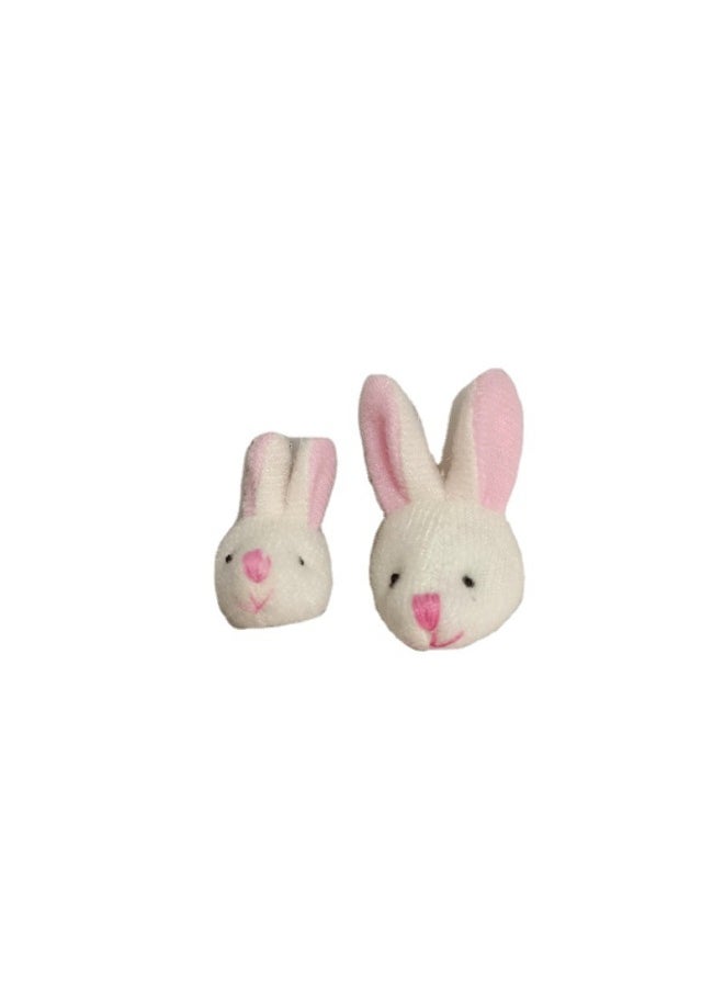 Plush Three-dimensional Animal 4cm Bear Head Children's Clothing Accessories Accessories Diy Auxiliary Materials Wholesale-Color:6cm Meter White Bear Head-Height:single Price