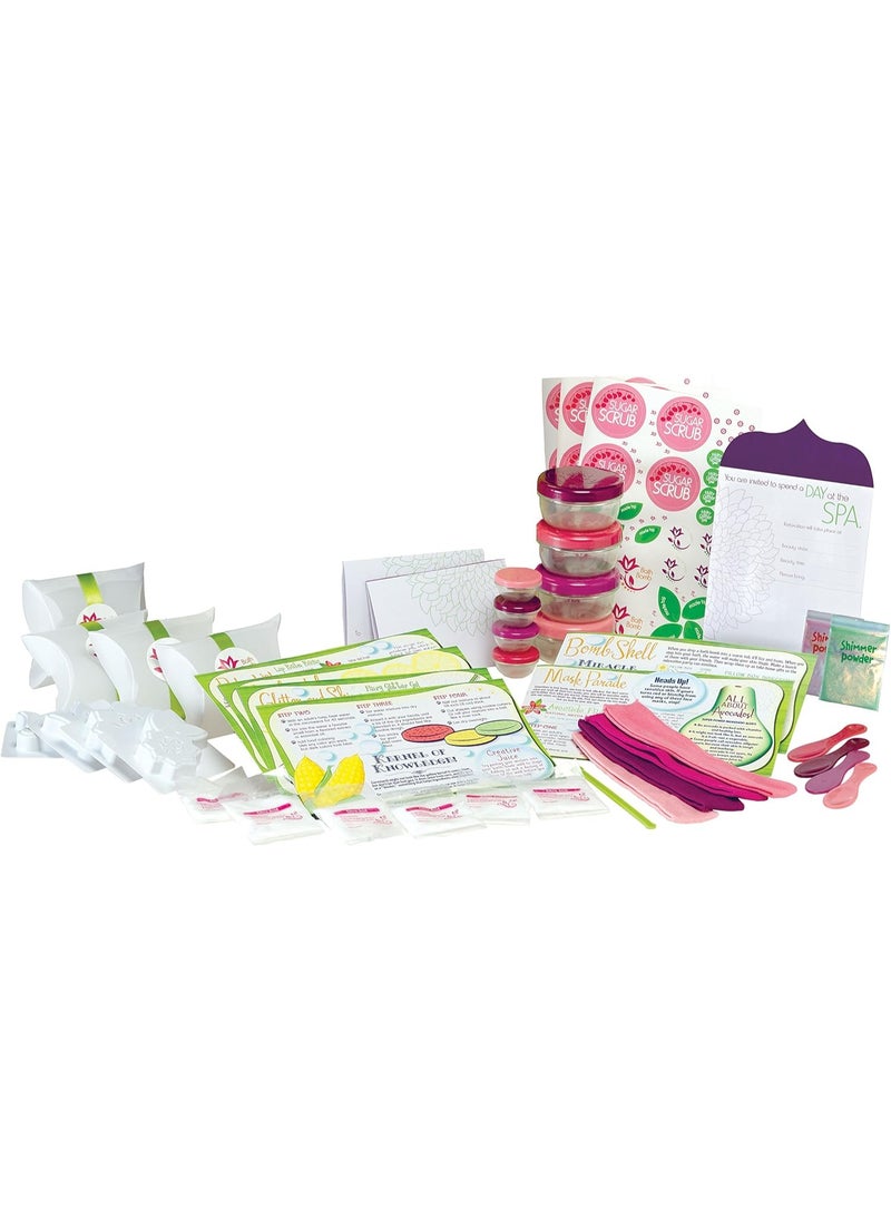 SMARTLAB Toys All-Natural Spa Day - Make Fizzy Bath Bombs, Creamy Face Masks & More with 48 Pieces