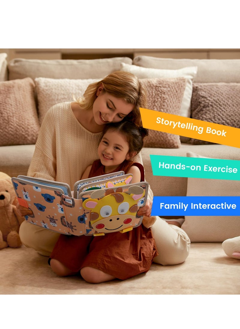 Montessori Felt Quiet Book for Toddlers - Washable Busy Book for Preschool Learning, Sensory Toys for Kids Ages 3-6, Perfect Travel Gift for Boys and Girls, Ideal for Autism Support.