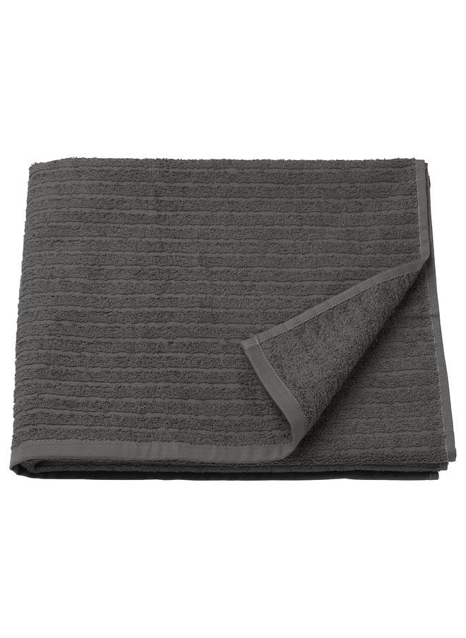Bath towel, dark grey, 70x140 cm