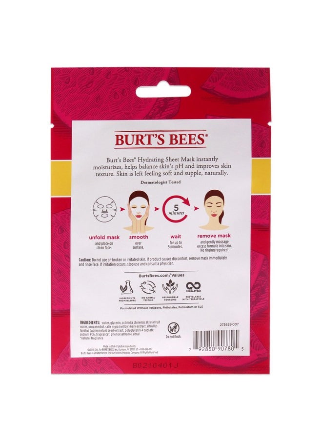 Burt's Bees Hydrating Sheet Mask With Watermelon 1 Pc