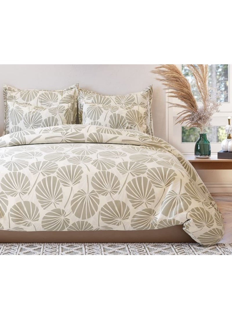 THE HOME STYLE Super Soft Cotton 400 TC Standard King Size Printed Pillow Covers Ll Pillow Cases 18 X 28 Inches Set Of 2 Piece Adam Cream