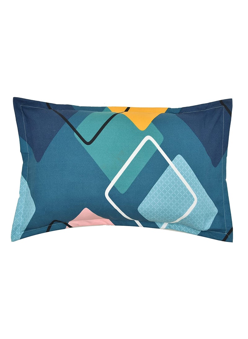 THE HOME STYLE Super Soft Glace Cotton 300 TC King Size Printed Pillow Covers Ll Pillow Cases Ll Set Of 2 Piece 18X 28 Inches French Blue