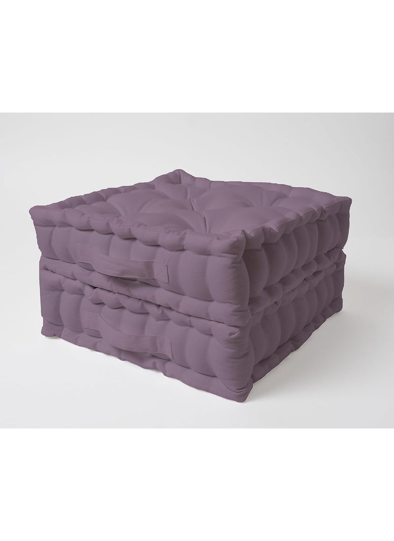 SKANDA FAB Premium Floor Cushion 50X50X10 CM Floor Cushions MicroFiber Filling for Seating Meditation Yoga Pooja Guests Living Room Pets Lilac Purple 50 x 50 x 10 cm Pack of 2