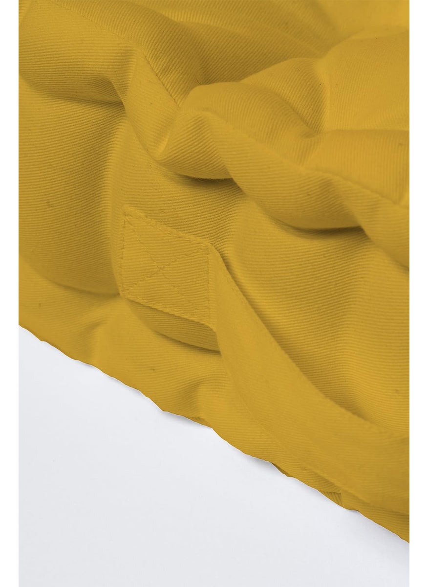 SKANDA FAB Premium Floor Cushion 50X50X10 CM Floor Cushions MicroFiber Filling for Seating Meditation Yoga Pooja Guests Living Room Pets Mustard Yellow 50 x 50 x 10 cm Pack of 2