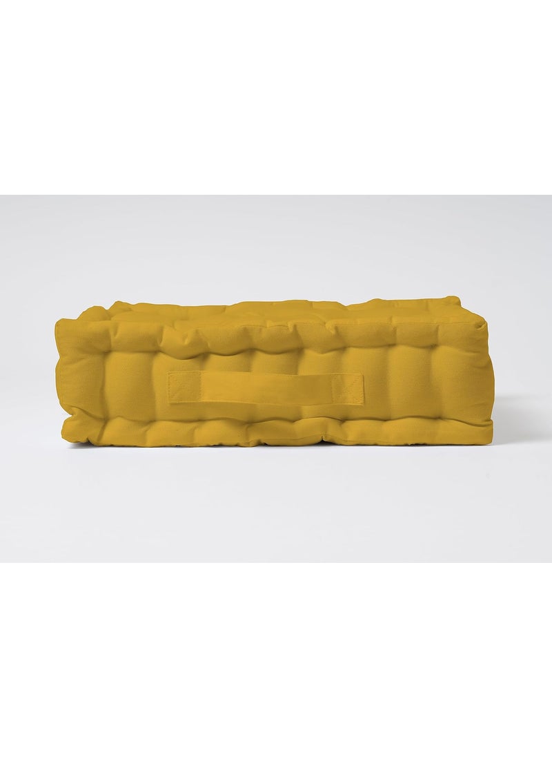 SKANDA FAB Premium Floor Cushion 50X50X10 CM Floor Cushions MicroFiber Filling for Seating Meditation Yoga Pooja Guests Living Room Pets Mustard Yellow 50 x 50 x 10 cm Pack of 2