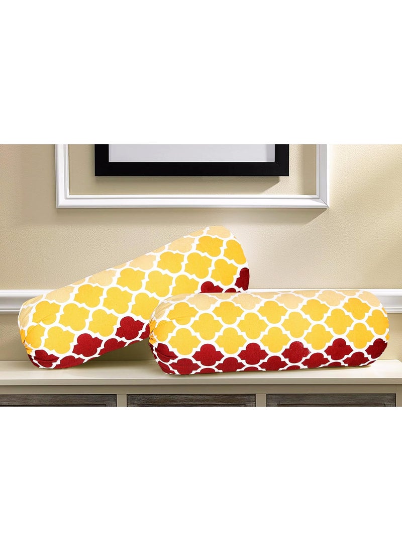 Soumya Abstract Print Cotton Bolster Cover 2 pc Bolster Cover