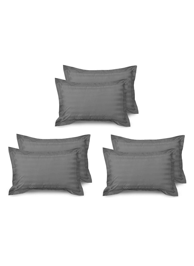 Rj Products Solid Pillow Covers Set of 6 Piece King Size Grey_Stripes