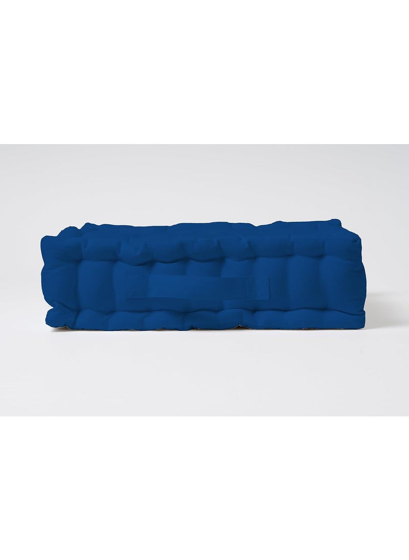 SKANDA FAB Square Floor Cushions 60 x 60 x 10 CM Floor Cushion MicroFiber Filling for Seating Meditation Yoga Pooja Guests Living Room Bedroom Classic Blue Pack of 1