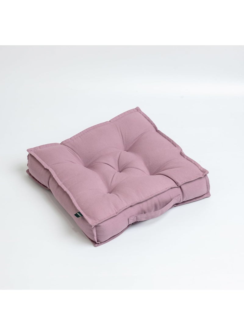 SKANDA FAB Zig ZAG Square Floor Cushions Floor Cushion MicroFiber Filling for Seating Meditation Yoga Pooja Guests Living Room Bedroom Lilac Purple 40 x 40 x 10 cm Pack of 1