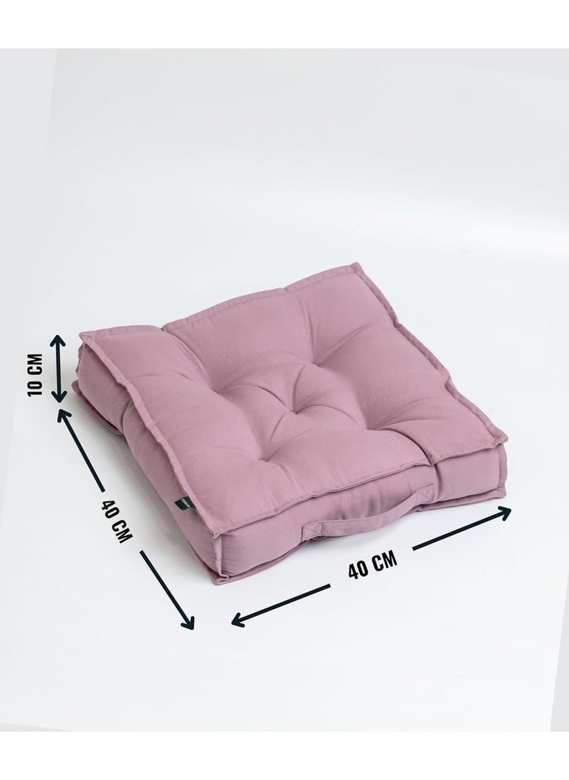 SKANDA FAB Zig ZAG Square Floor Cushions Floor Cushion MicroFiber Filling for Seating Meditation Yoga Pooja Guests Living Room Bedroom Lilac Purple 40 x 40 x 10 cm Pack of 1