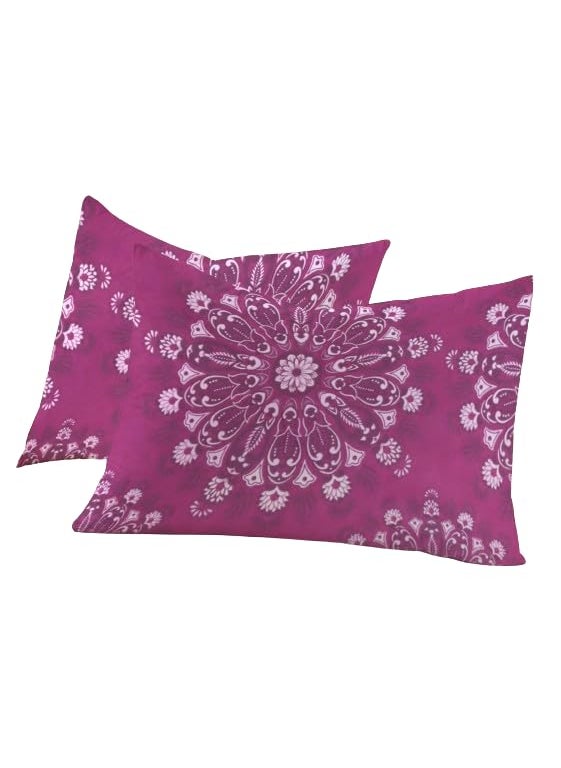 RD TREND 210 TC Premium Glace Cotton Assorted King Size Printed Floral Design Pillow Cover 18X28 InchesPack of 4 of Any 8 Pieces Color Multi20