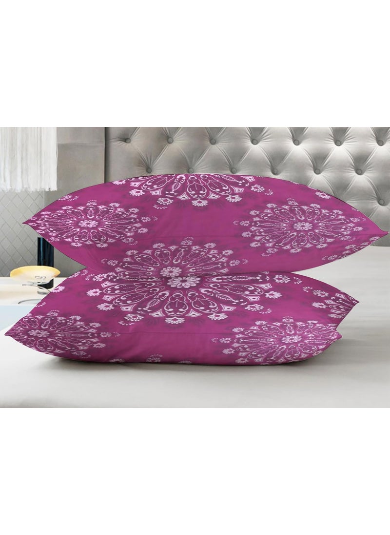 RD TREND 210 TC Premium Glace Cotton Assorted King Size Printed Floral Design Pillow Cover 18X28 InchesPack of 4 of Any 8 Pieces Color Multi20