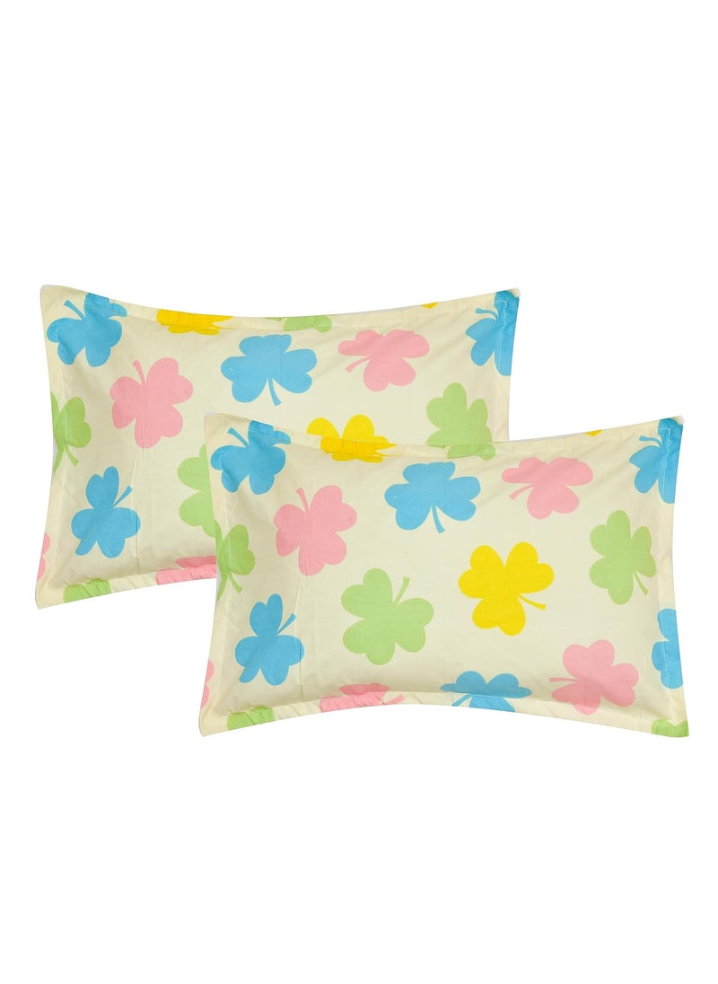 RRC Super Soft Brushed Microfiber Cotton Pillow CoversSet of 4 Pieces Pillow Covers17X27Inches 43X68CM Printed Pillow CoversFlange on Edges Pillow Covers