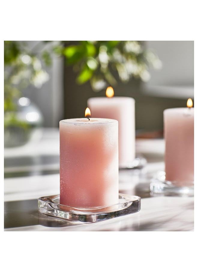 Scented pillar candle, Jasmine/pink, 30 hr