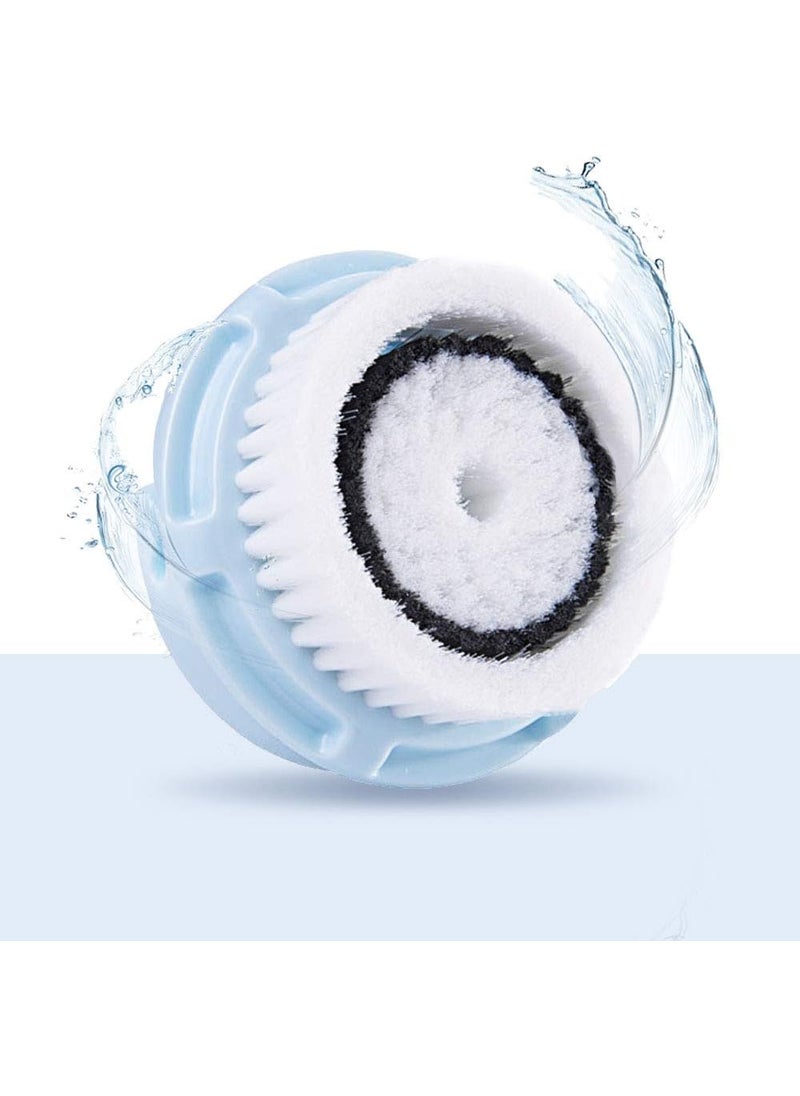 Facial Cleansing Brush Head Replacement, Facial Cleansing Brush Head, Exfoliator Facial Brush Heads, for Acne Prone, Clogged, Enlarged Pore, Deep Pore Sensitive Skins (Black)