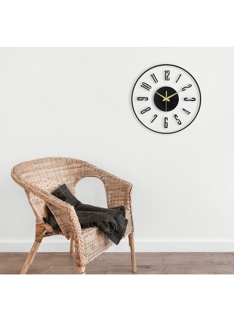 AUROMIN THE ART OF INGENUITY Transparent Acrylic Wall Clock for Living Room Silent Decorative Stylish Wall Watch for Home 40 cm