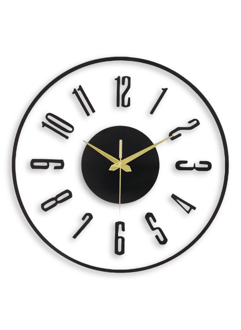 AUROMIN THE ART OF INGENUITY Transparent Acrylic Wall Clock for Living Room Silent Decorative Stylish Wall Watch for Home 40 cm