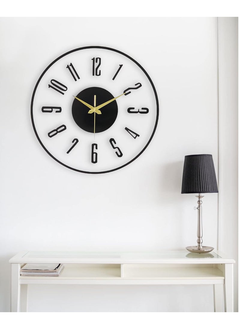 AUROMIN THE ART OF INGENUITY Transparent Acrylic Wall Clock for Living Room Silent Decorative Stylish Wall Watch for Home 40 cm