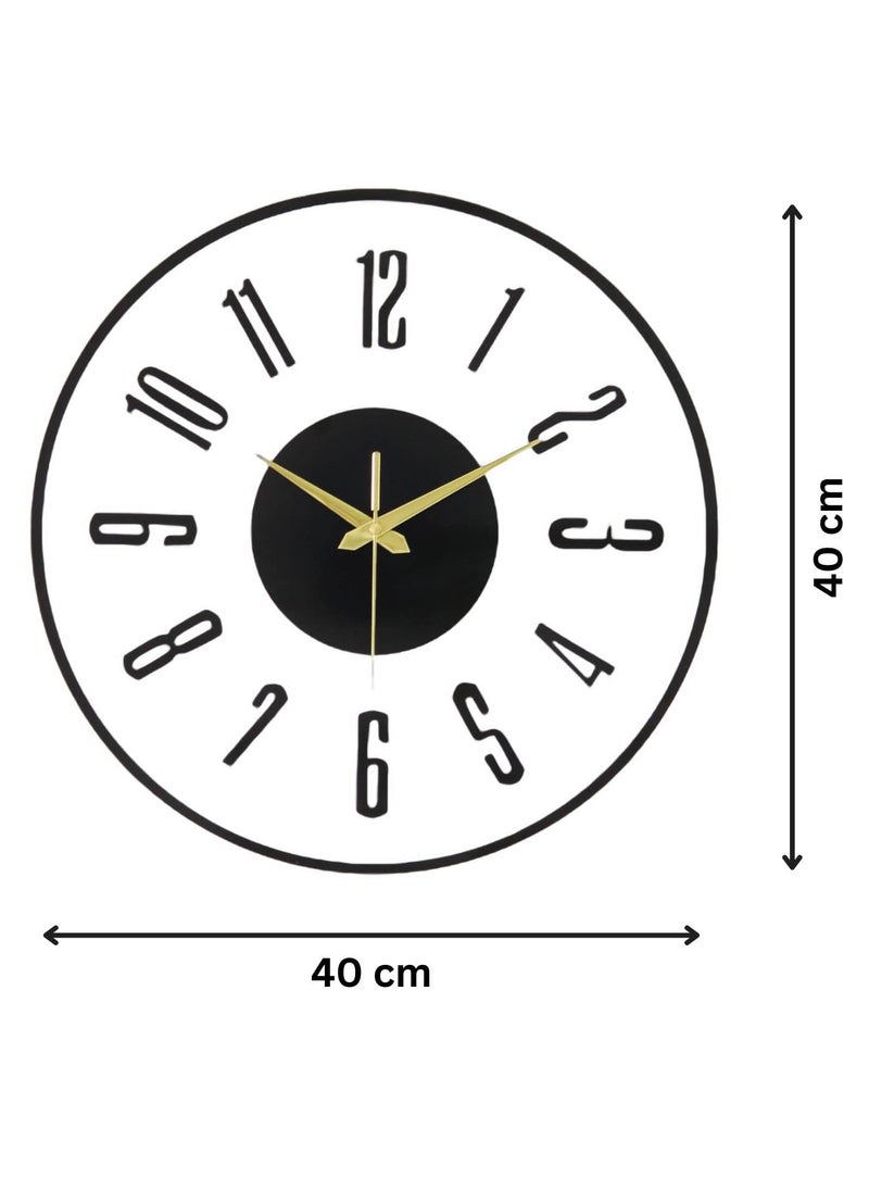AUROMIN THE ART OF INGENUITY Transparent Acrylic Wall Clock for Living Room Silent Decorative Stylish Wall Watch for Home 40 cm