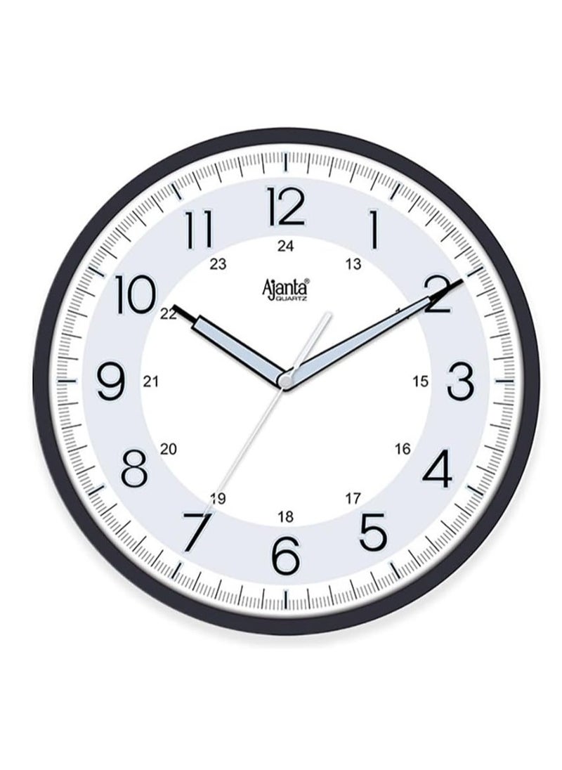 Wall Clock Sweep Movement Wall Clock (32x4x32 cm) (Black) (6Z61) ‎2937-NG