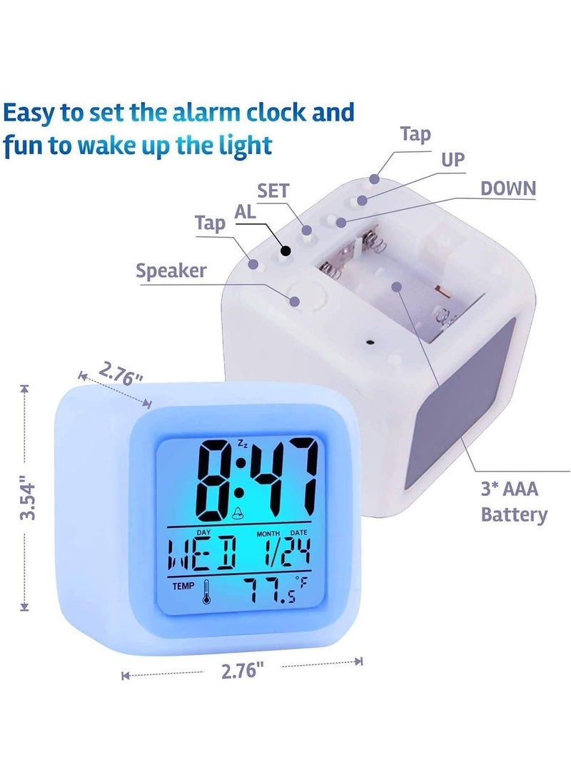 ASTOUND VXIIX 7 Colour Glowing LCD Alarm Clock