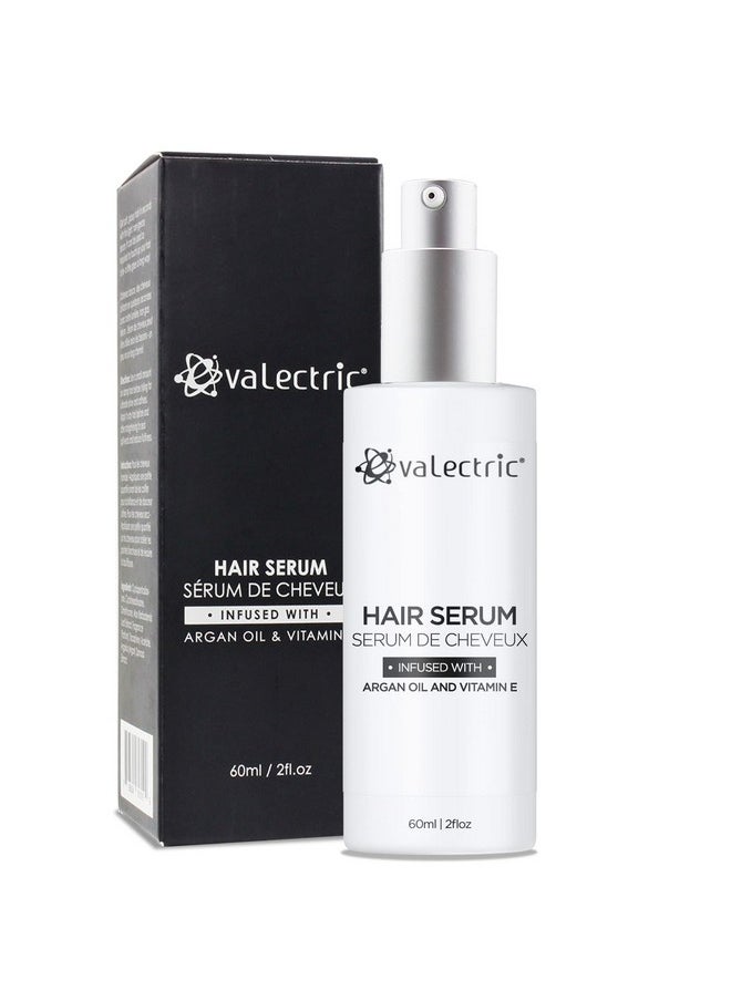 Evalectric Argan Oil Hair Serum - For Dry, Damaged, Frizzy Hair - Anti-Frizz, Straightening, and Shine Serum with Vitamin E - 2 Fl. Oz.
