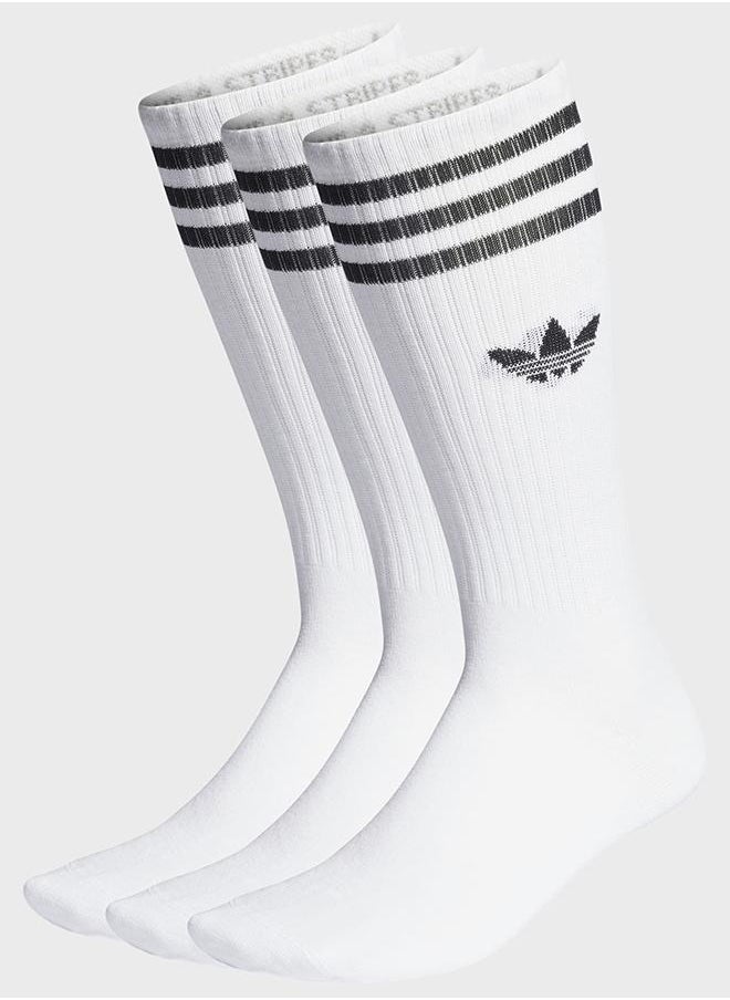 Solid Crew Socks 3 Pairs
