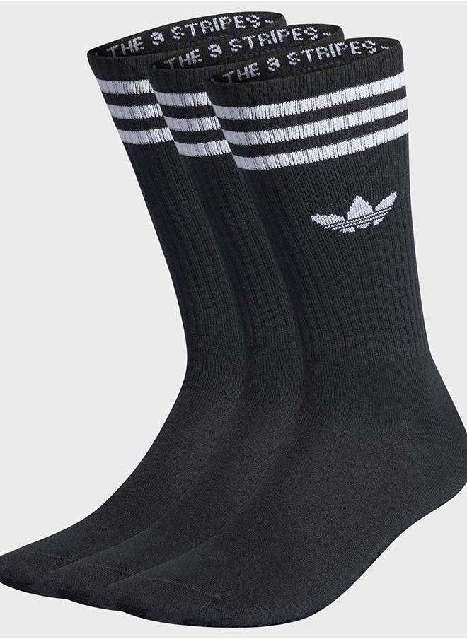 Solid Crew Socks 3 Pairs