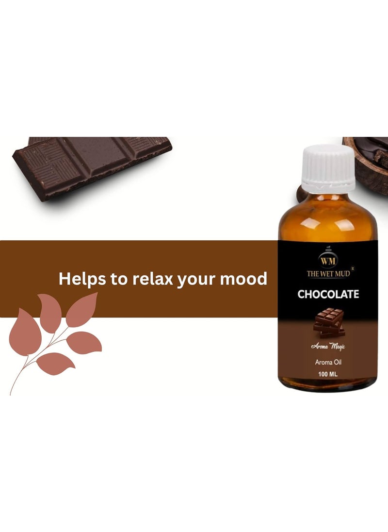 WMThe Wet Mud Pure Chocolate Fragrance Undiluted Essential Aroma Diffuser Oil100 ml Mood Relaxant AromaBest for Fragrance Lovers
