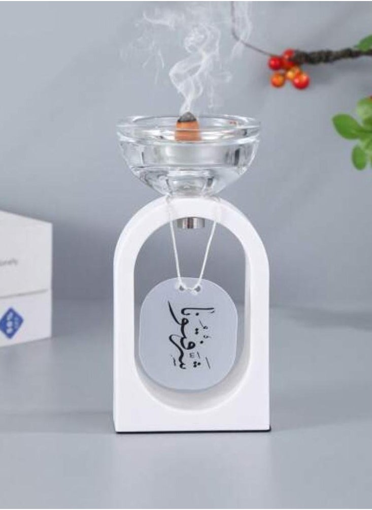 Arc design incense holder home decor, suitable for home, room, office, yoga practice, and party decorations.