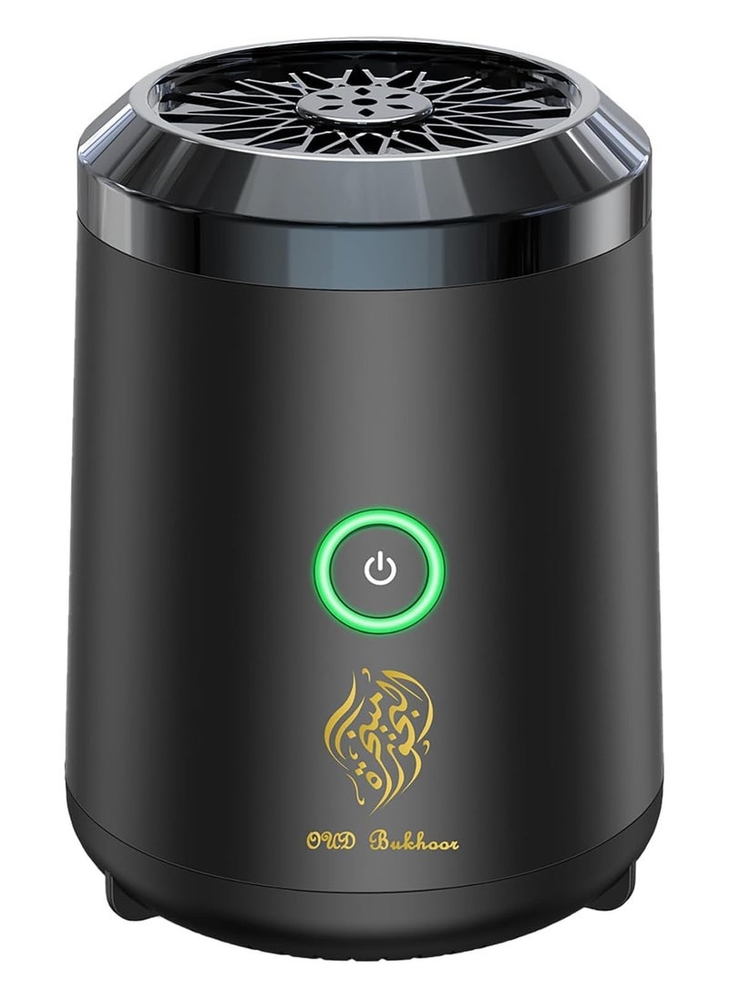 Electric Incense Burner – Portable USB Rechargeable Bakhoor Burner, Aroma Diffuser for Car, Home & Office – Elegant Muslim Incense Holder for Arabic Scented Bakhoor & Oud