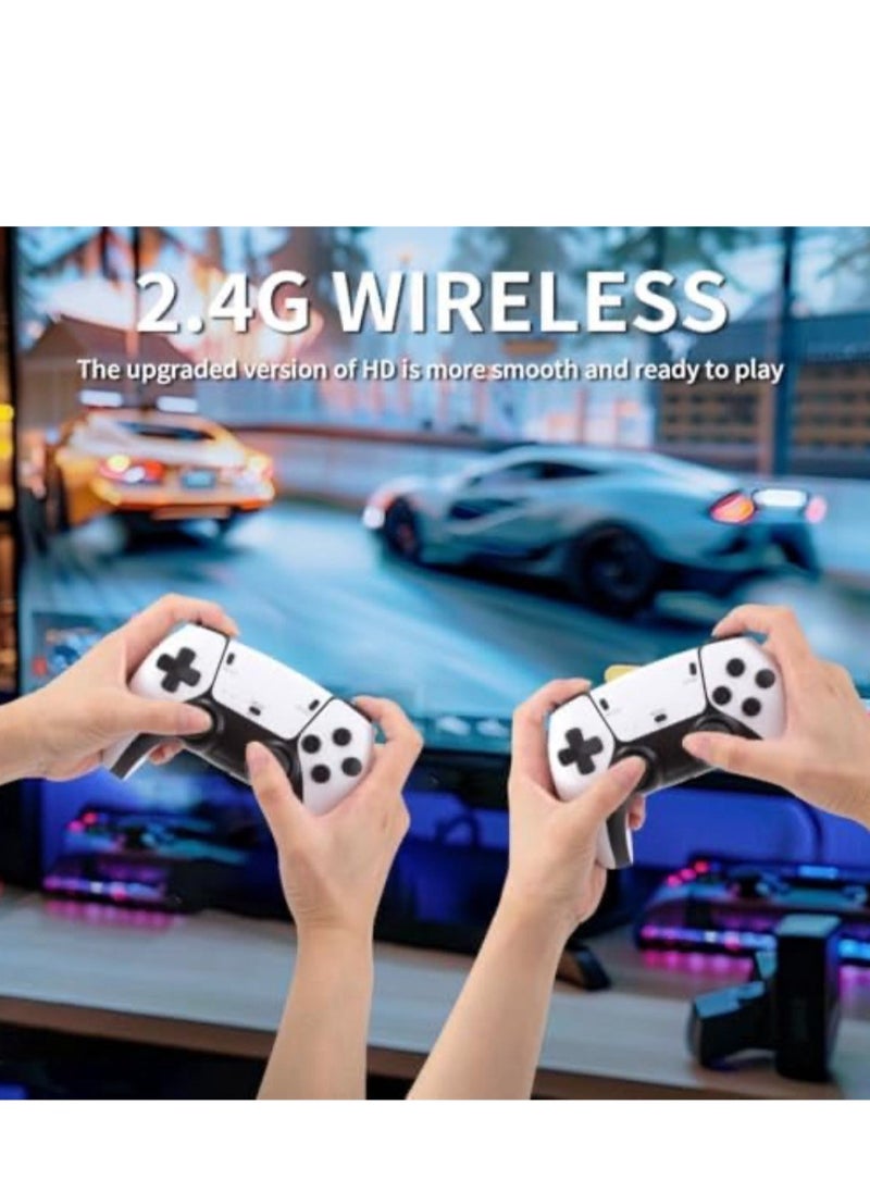 M15 Wireless Retro Game Console Stick, Nostalgia Gaming Stick, Plug & Play TV Video Gaming Stick with 64G/20000+ Games Built-in, 4K HDMI Output, 2 2.4G Wireless Controllers (64G(20000+ Games))