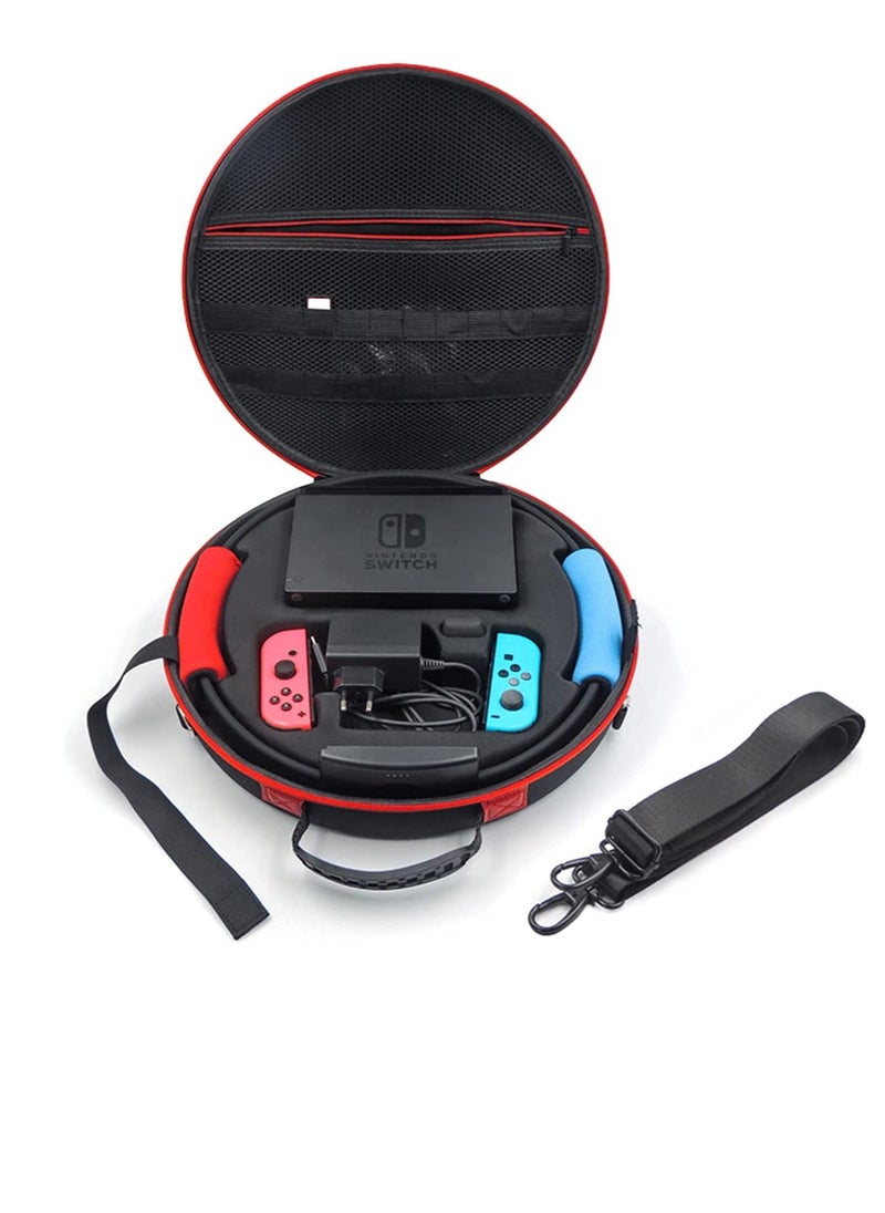 Carrying Case for Nintendo Switch Ring Fit Adventure, Ring-Con Handbag with Game Card Slots Shockproof Storage Bag AC Adapter Storage for Switch Console Controller Dock AC Adapter Switch Accessories