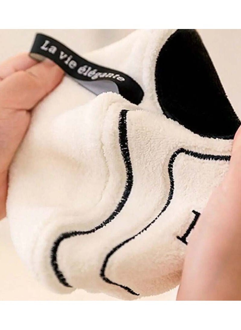 3pc Hanging Hand Towel,Double Layer Absorb Water Quick Drying Toilet Handkerchief,Household Hand Towel,Kitchen And Bathroom Cleaning Cloth