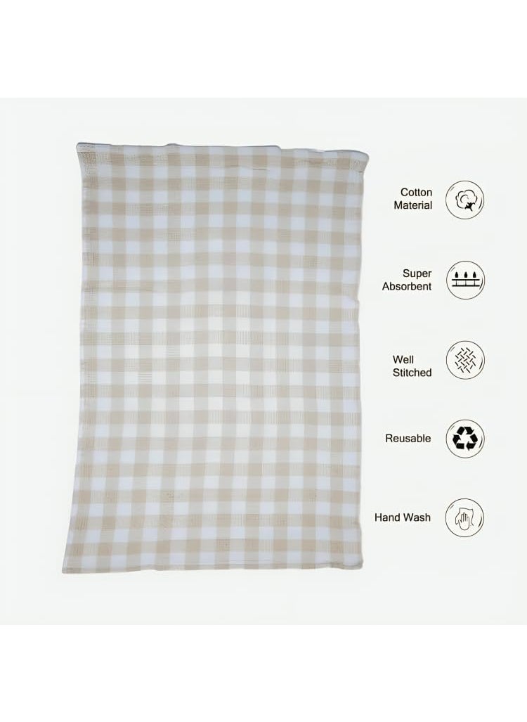 Nestlore 6pcs Cotton Waffle Wet Dry Cleaning Napkin Kitchen Towels Soft Absorbent Hand Towel for Kitchen Cleaning Quick Drying of Plates MultiPurpose Towels 51X71 CMPack of 2 Sandal
