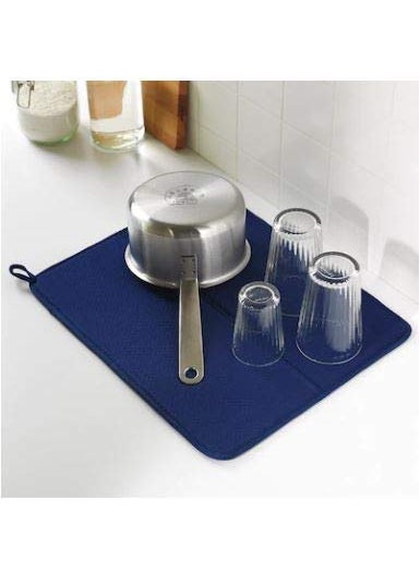 ledieu NYSKOLJD Dish Drying mat Blue 44 x 36 cm 17 x14