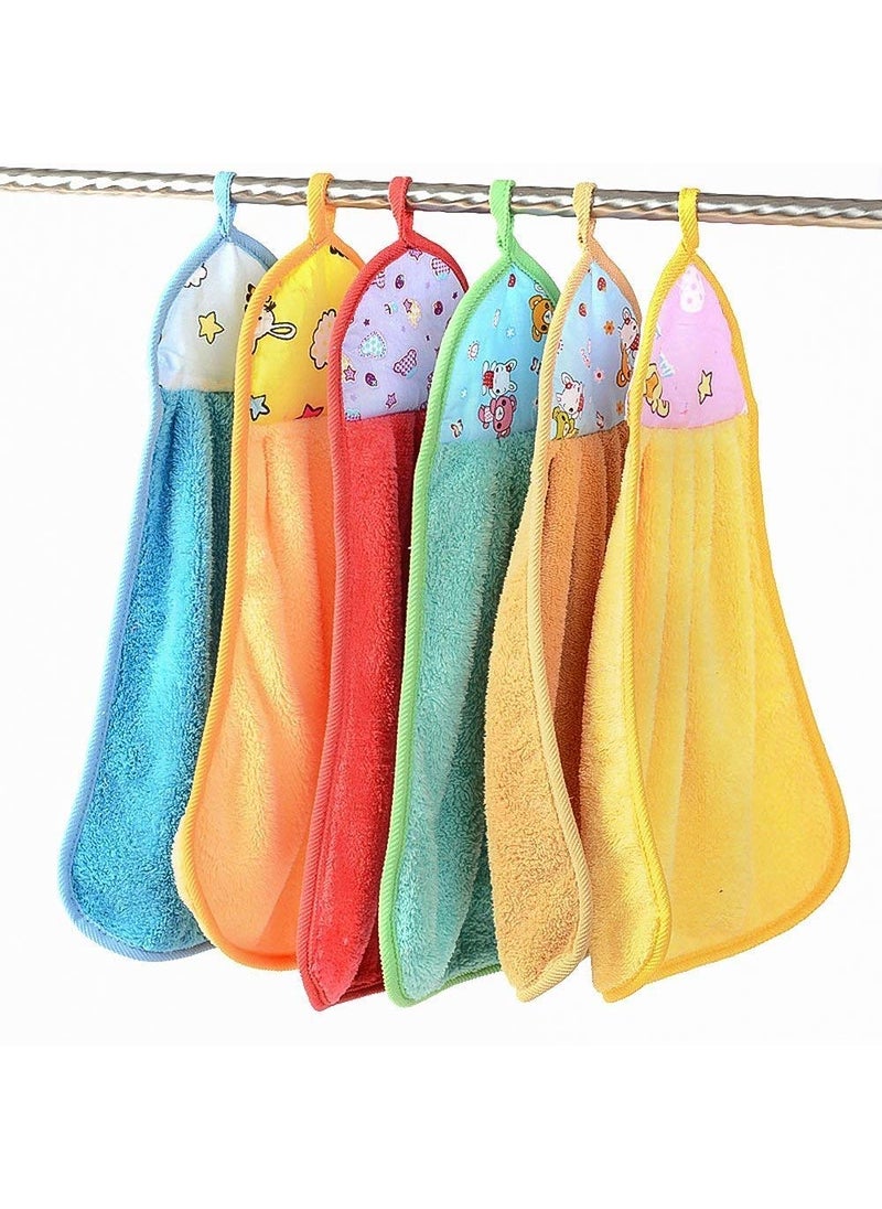 N G PRODUCTS Soft Cotton Hand Towel Napkin for Wash and Kitchen Basin Multicolor Pack of 6