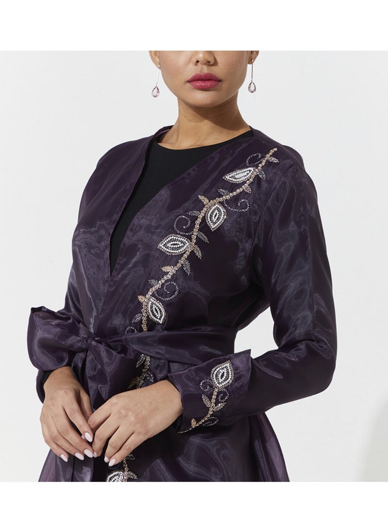Elegant Organza with Floral Embroidery design