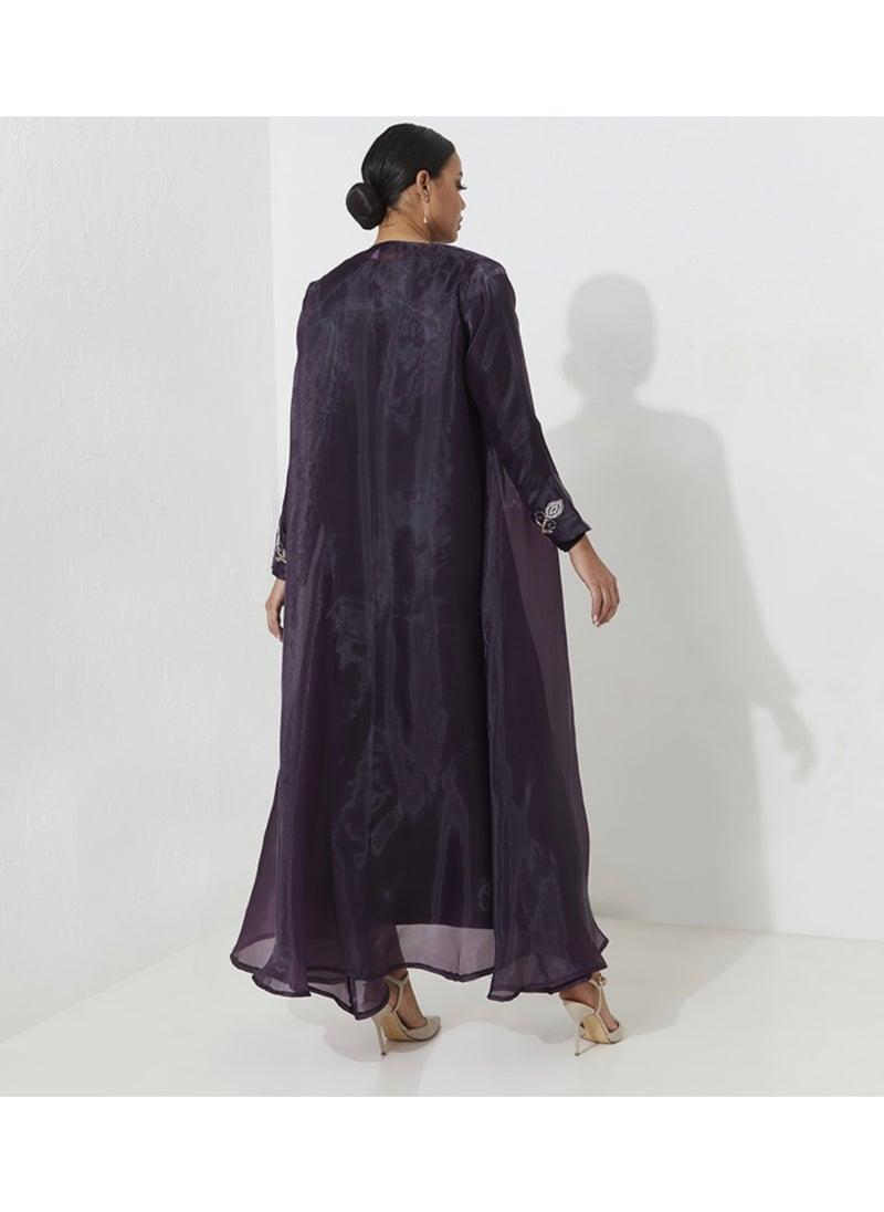 Elegant Organza with Floral Embroidery design